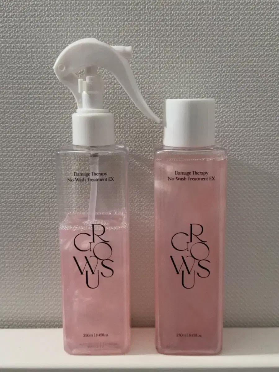 그로우어스 데미지 노워시 트리트먼트 250ml + 리필 + 하트키링공병
