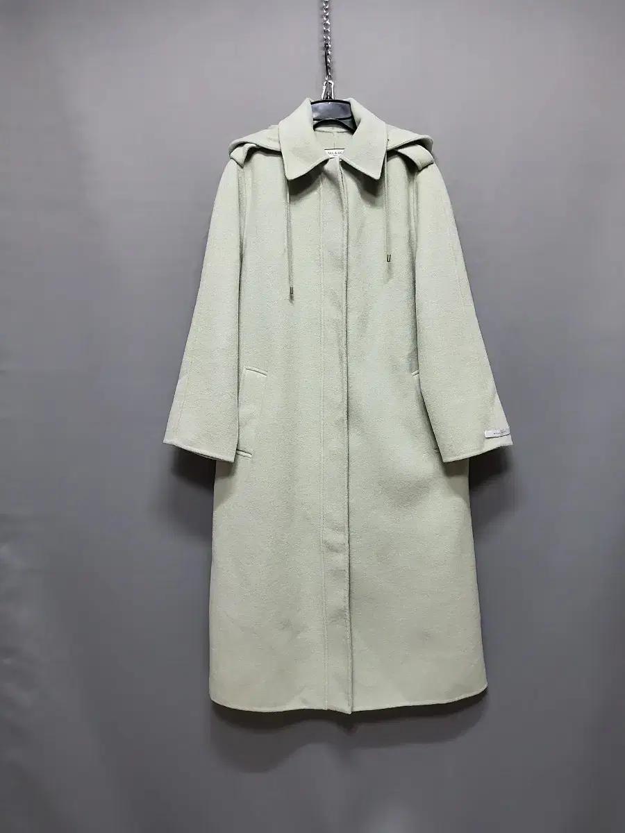 폴앤조  캐시울혼방 후드 롱 코트