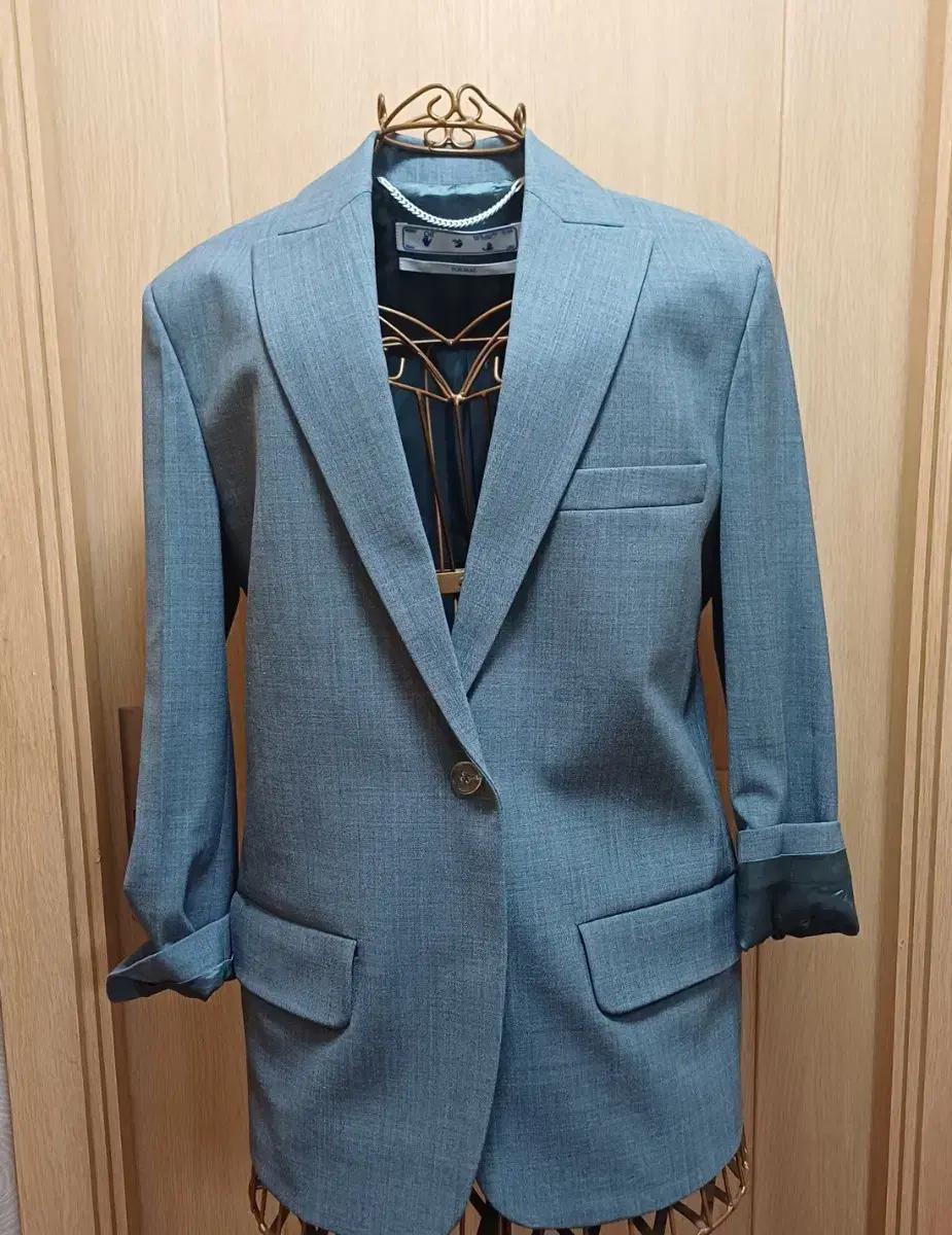 오프화이트 Off-White 멜란지 톰보이 자켓 38