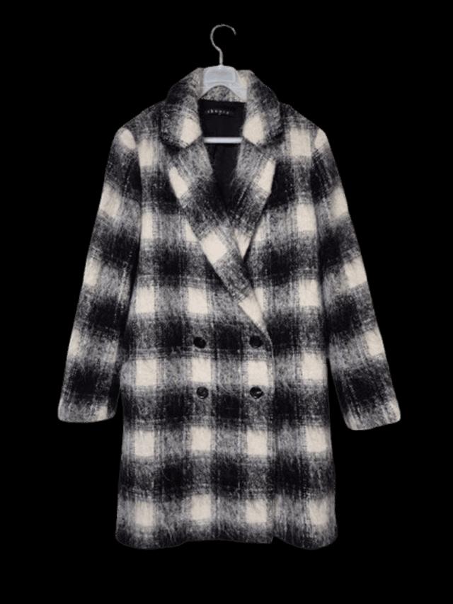 띠어리THEORY 쉐기독 정품 그라데이션 여성 겨울용 여자체크모직코트자켓