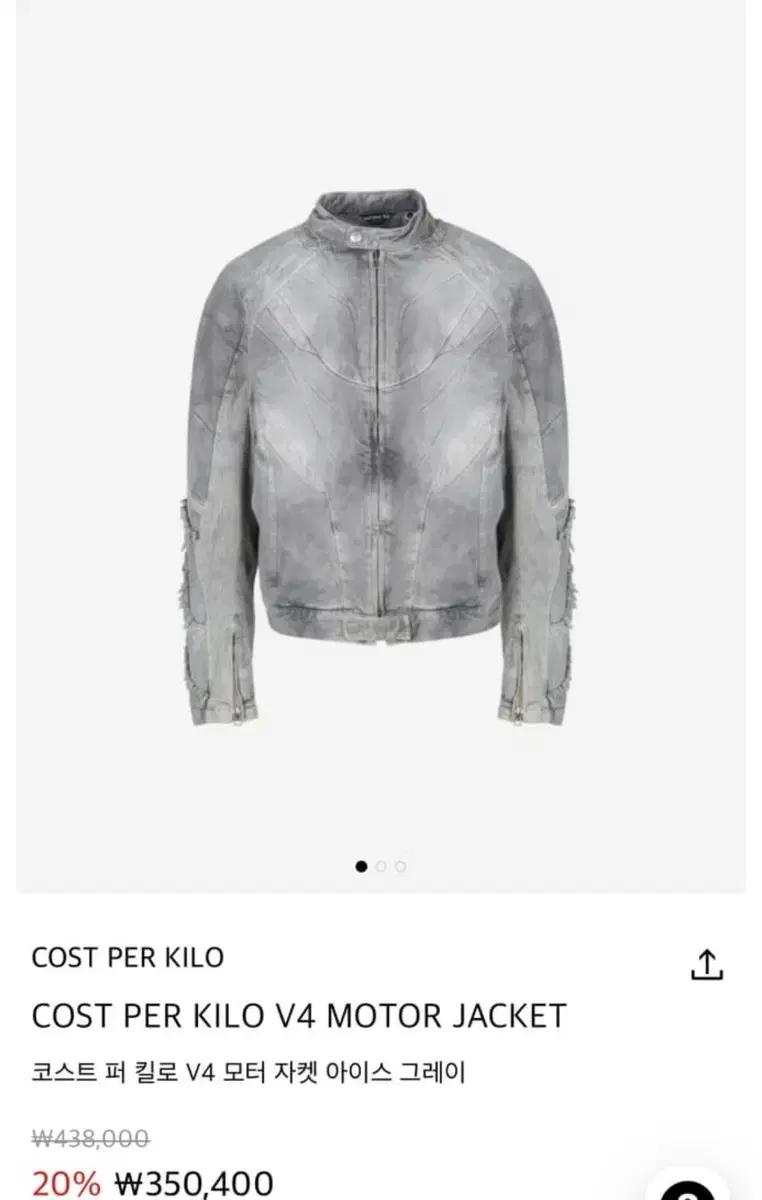 코스트 퍼 킬로 V4 모터 자켓 아이스 그레이