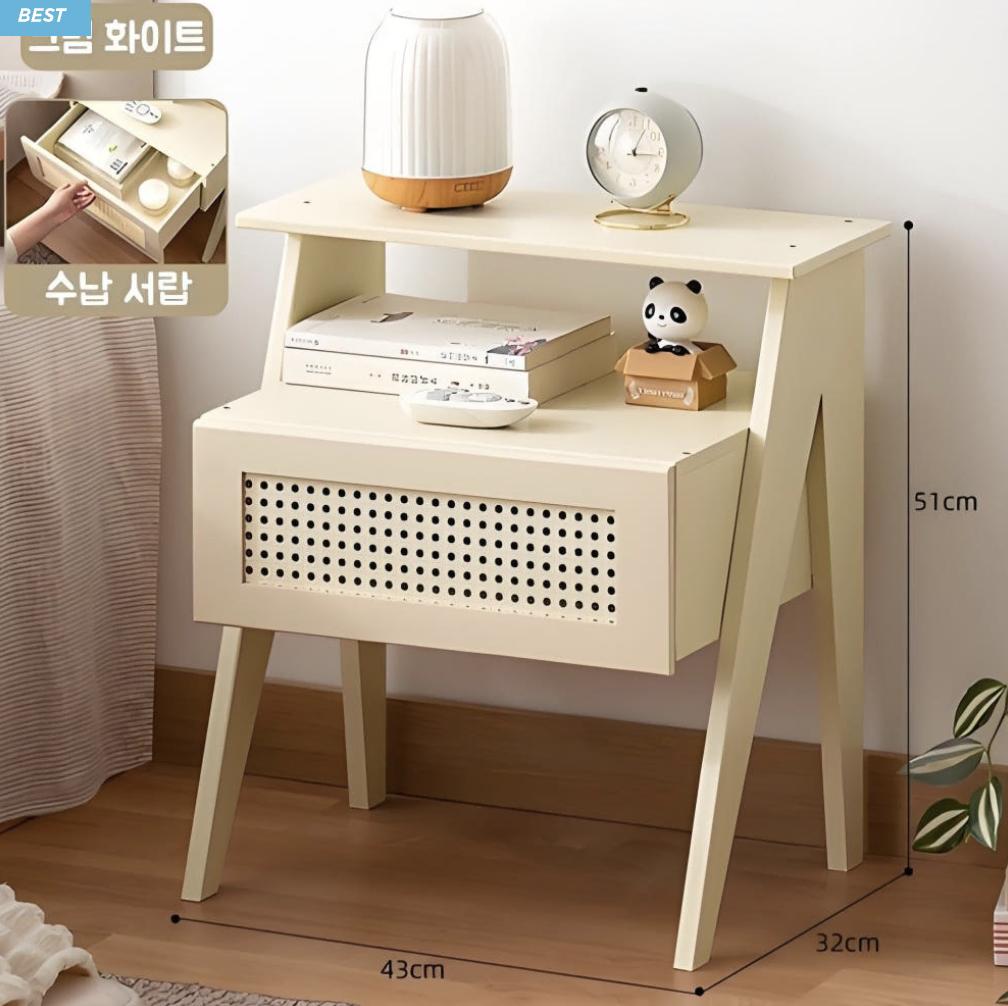 침대 협탁 미니수납장 침실 사이드테이블 좁은공간 틈새 협탁 인테리어 가구