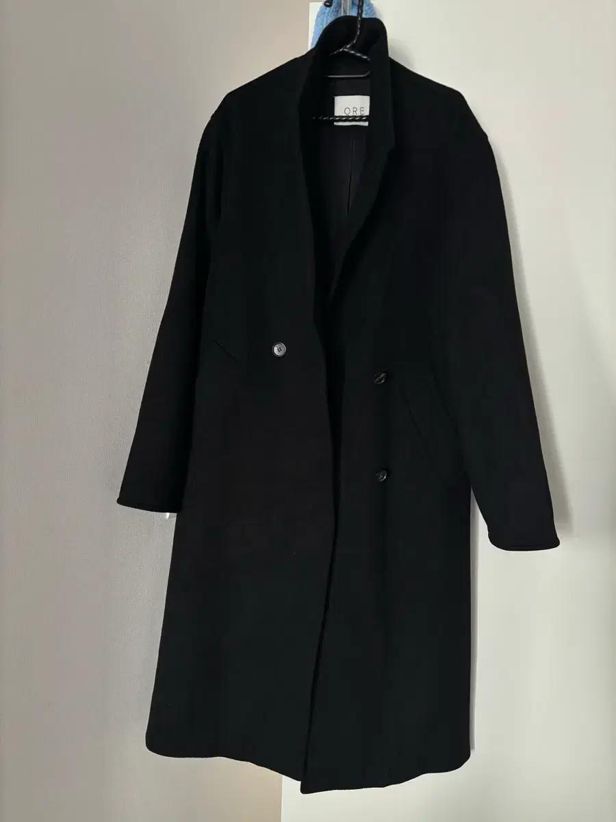 ORE 블랙 롱 코트(울90 캐시10)
