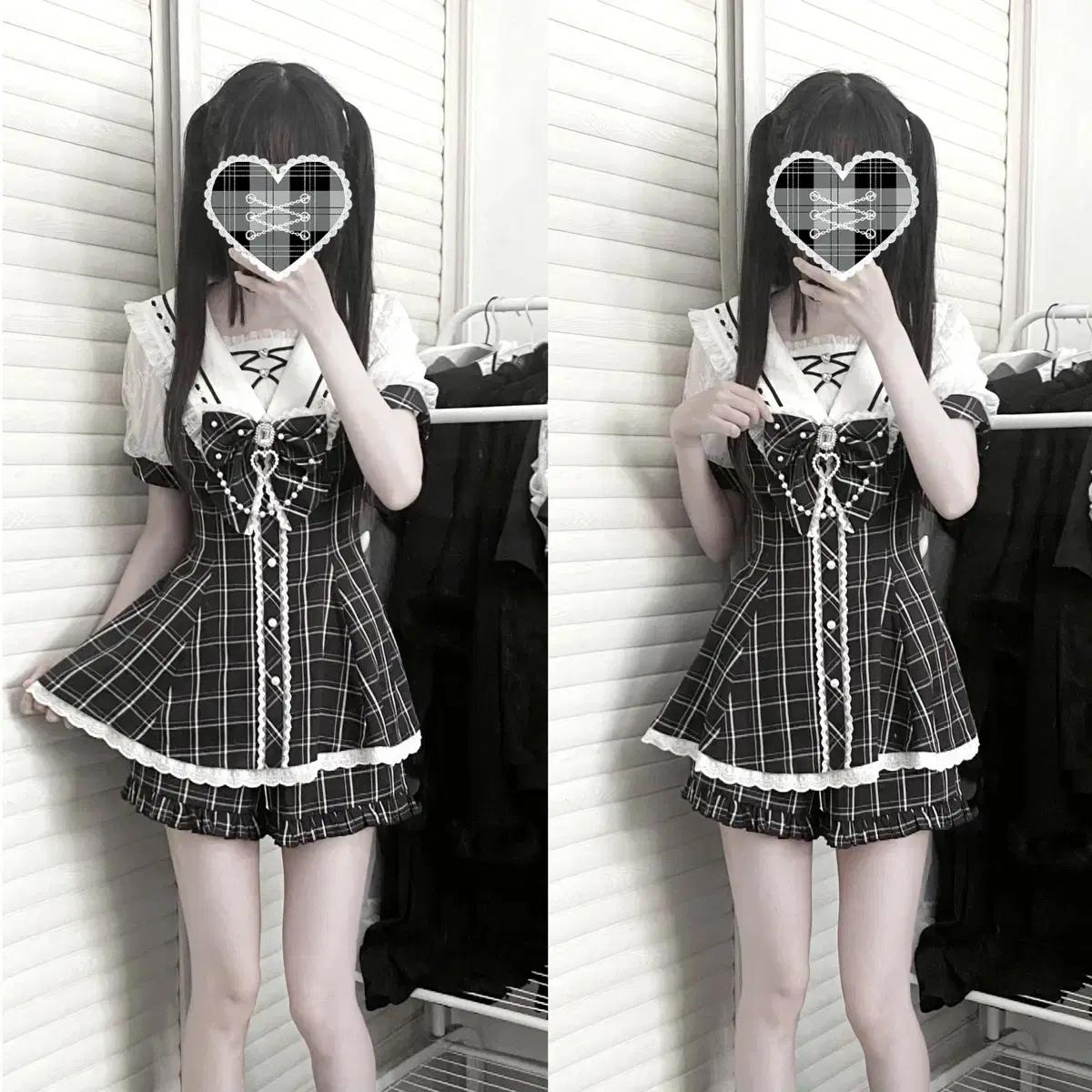 일제 지뢰계 원피스 세트(3컬러)