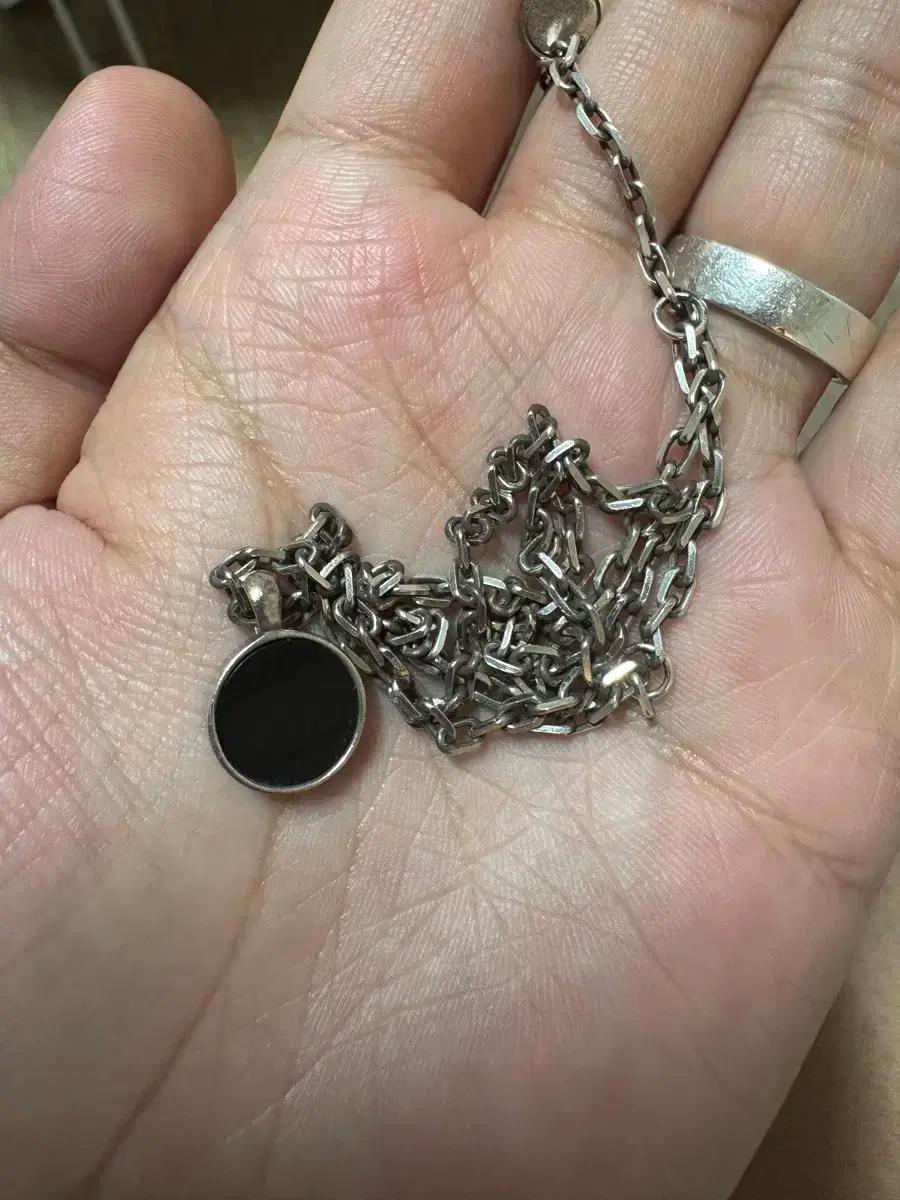 송지오 실버 목걸이