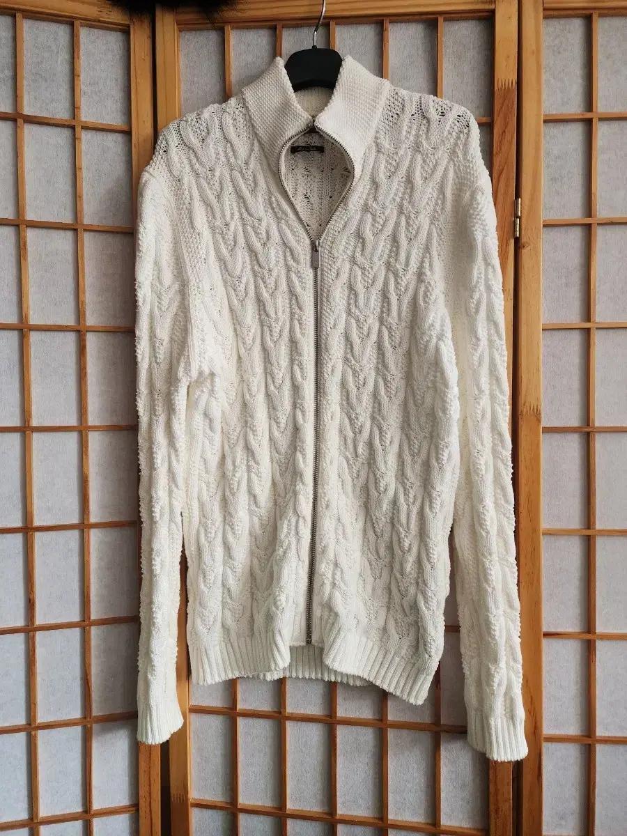 마시모두띠 꽈배기 니트 집업 가디건