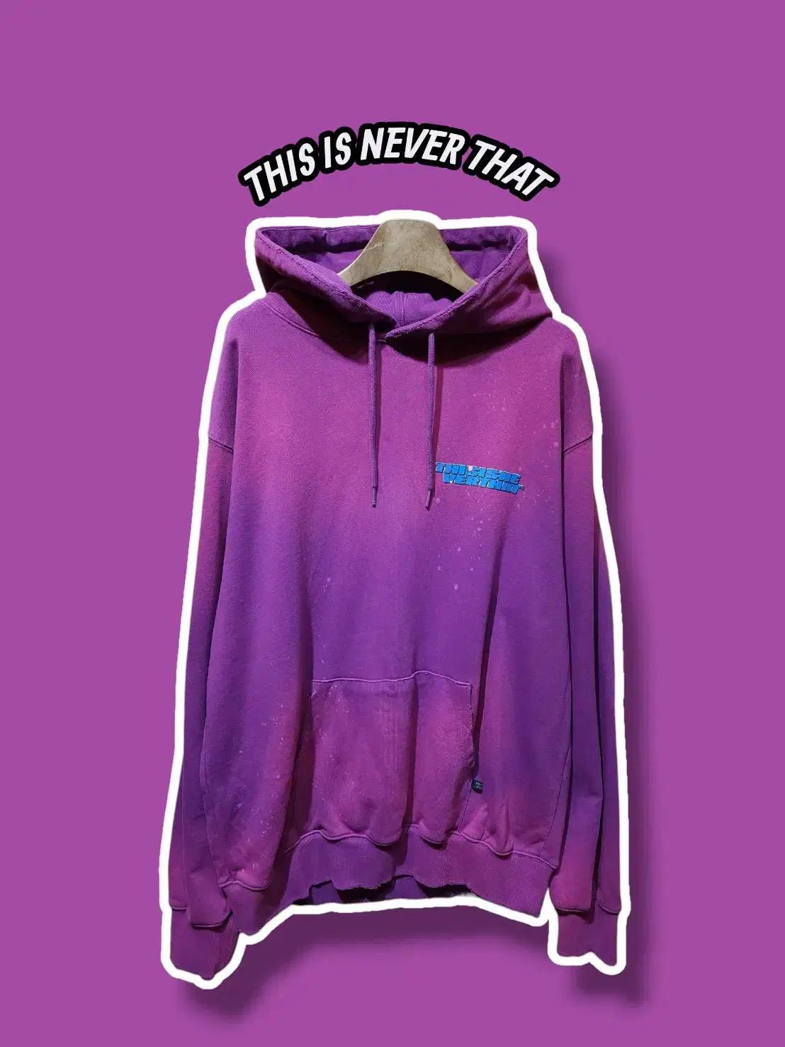 L/ 디스이즈네버댓 피그먼트 빈티지워싱 후드티 /1202