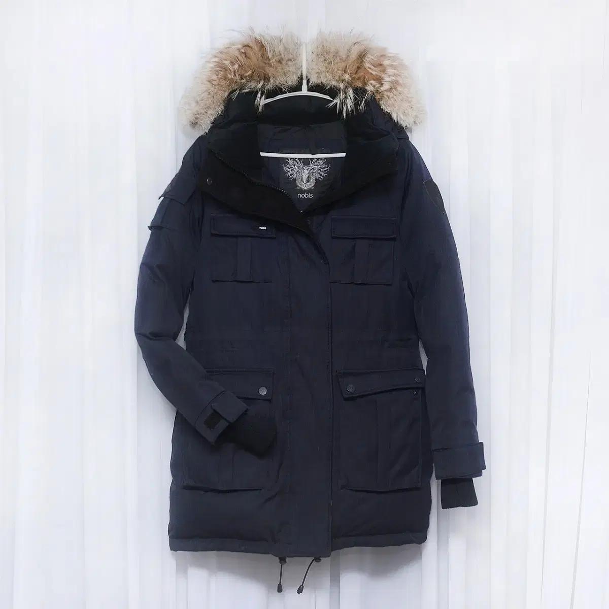 노비스 신디 헤비다운 패딩파카 다크네이비 (S / 85-90)