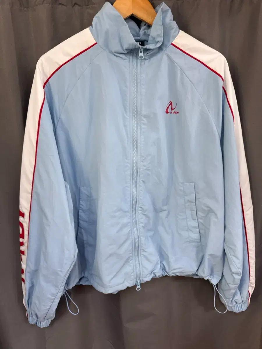널디 바람막이 자켓 하늘색