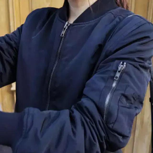 쎄샵 ST89 누빔안감 항공 롱점퍼 블랙 FREE5566-1개
