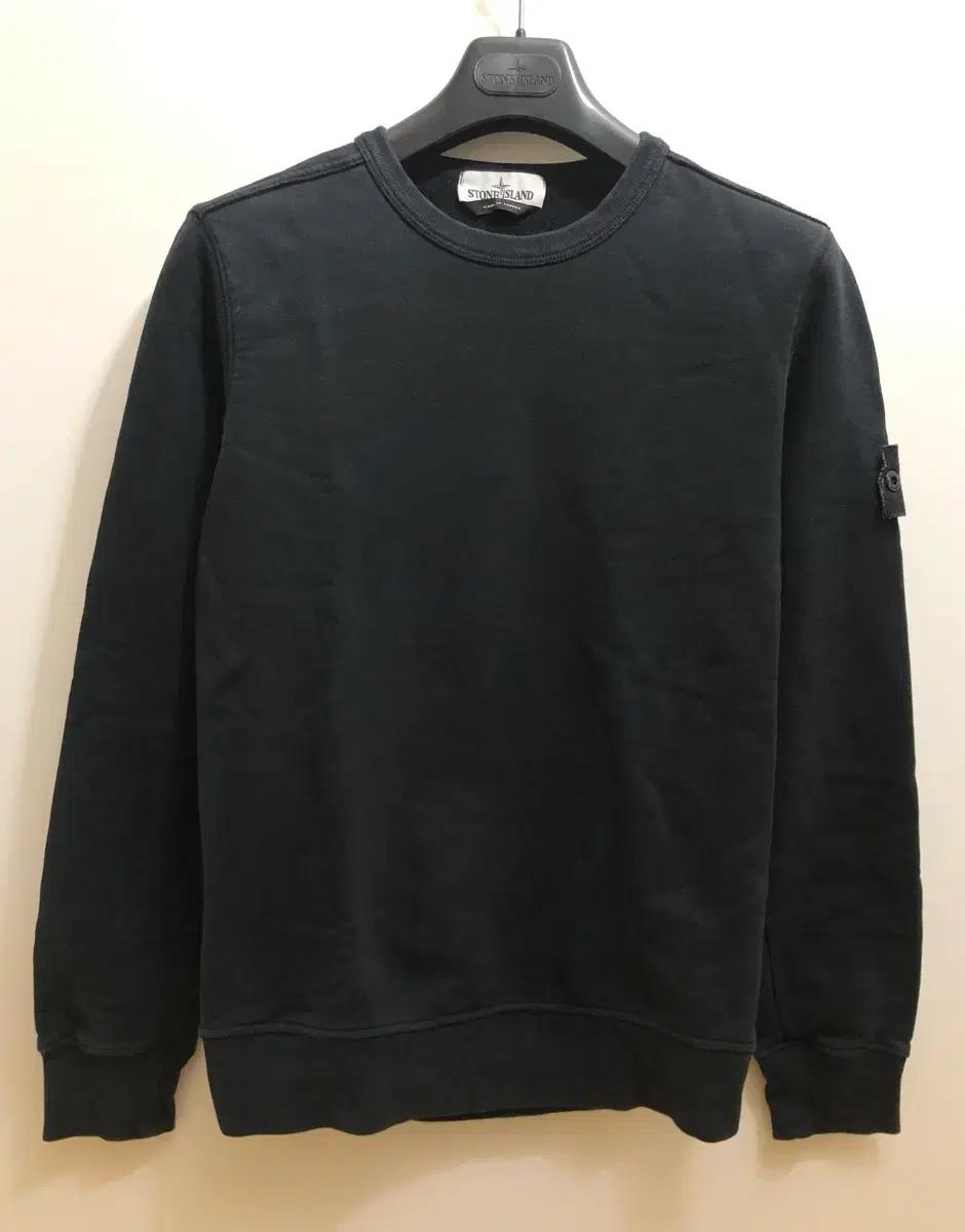 [S] 스톤아일랜드 와펜 패치 12주년 기모 맨투맨 블랙