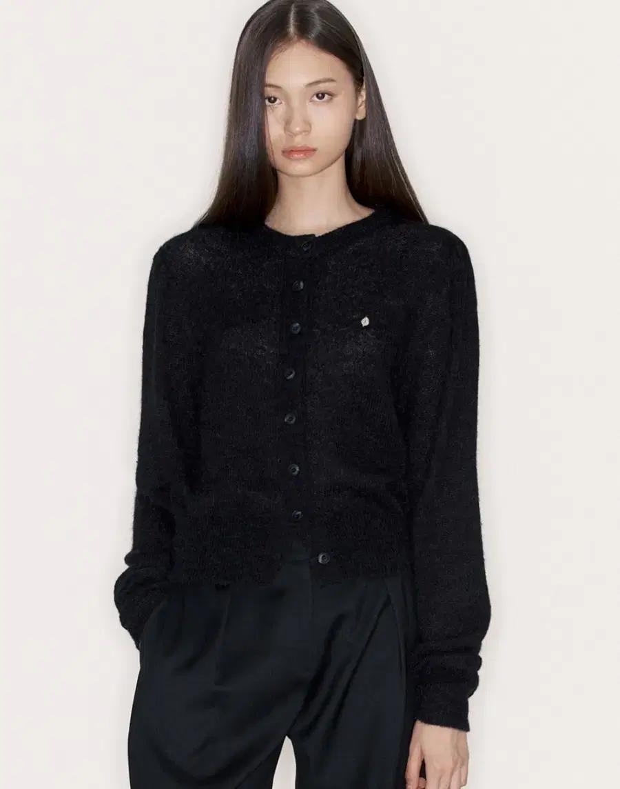 아비에무아 알파카 퍼프 슬리브 가디건