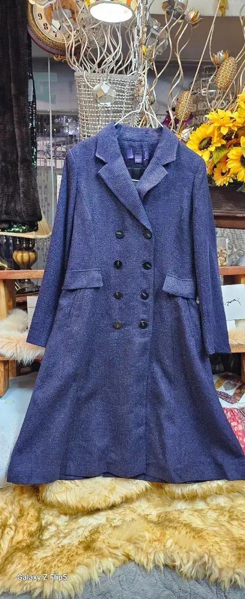 트위드브랜드미사용 스타일 더블 버튼 롱 코트