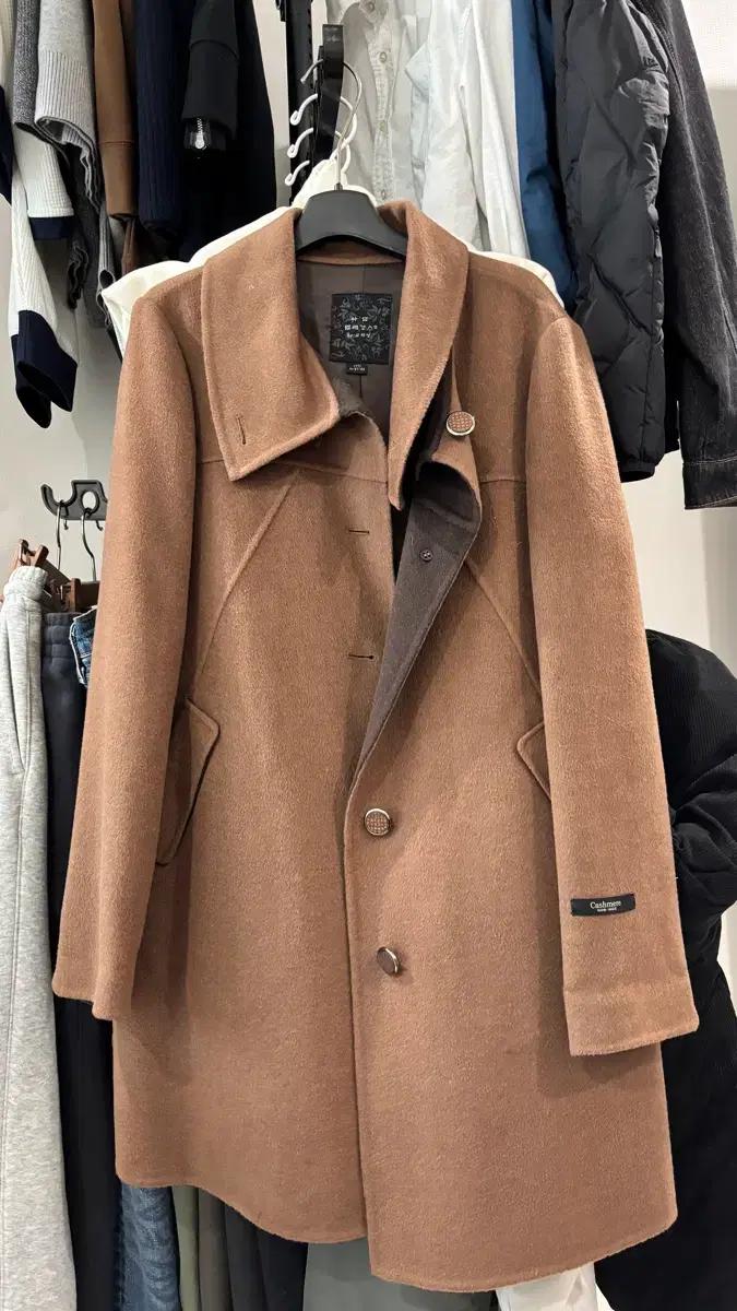 여성용 브라운 캐시미어 코트 (반값택포)