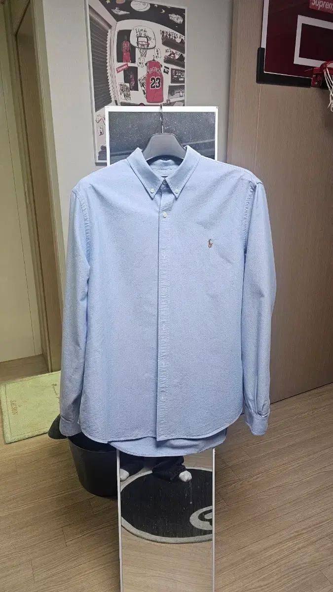 폴로 랄프로렌 옥스포드 셔츠 블루 슬림핏xxl