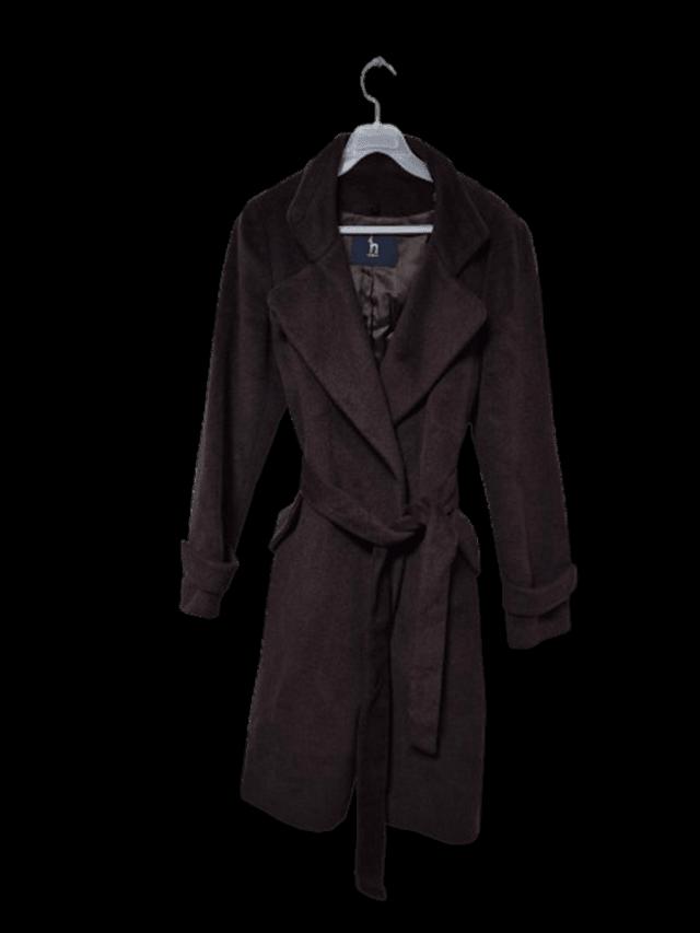 헤지스 벨티드 정품 여자 겨울용 앙고라 여성 벨티드모직코트자켓85