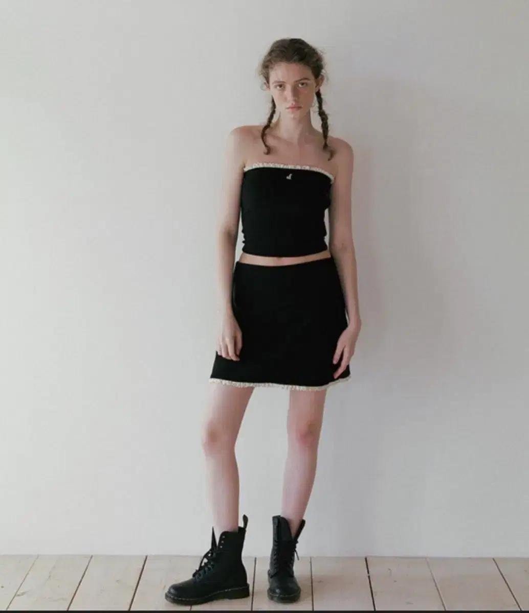 오버듀플레어 레이스 스커트