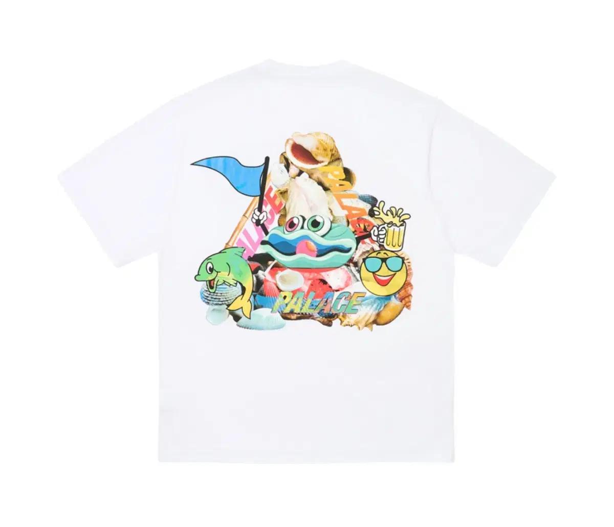 팔라스 화이트 씨 크루 티셔츠 반팔 2xl 새상품