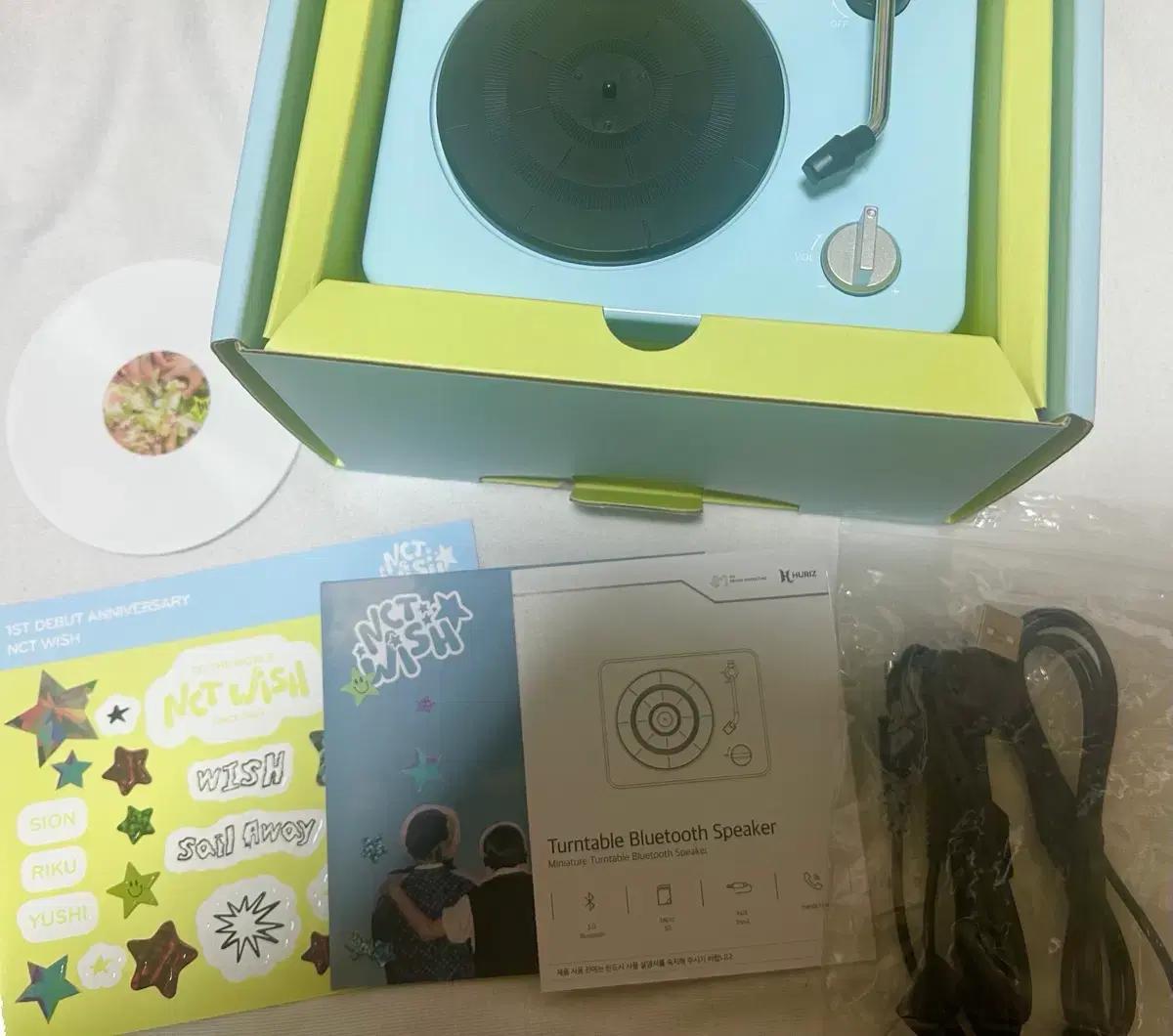 [택포] 엔시티 위시 턴테이블 미니 블루투스 스피커