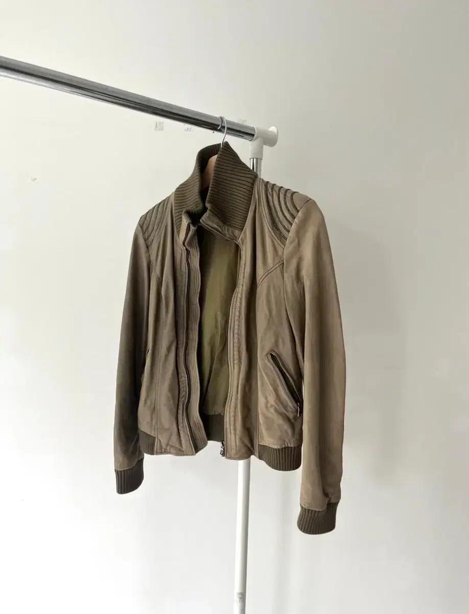 Diesel Ash khaki leather jacket