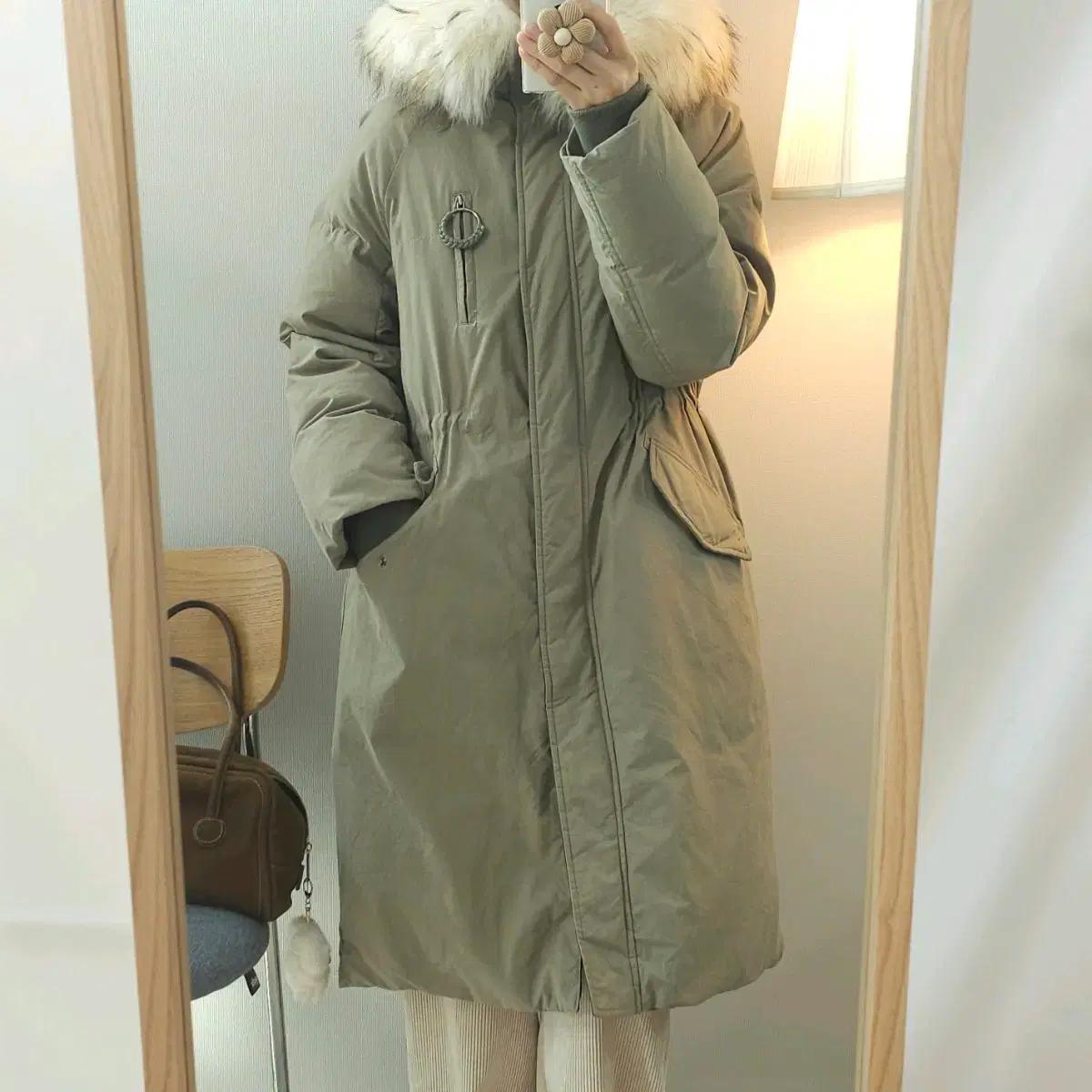 (2)온앤온 여성 후드 롱패딩 야상 점퍼 겨울 구스다운 파카 W1531