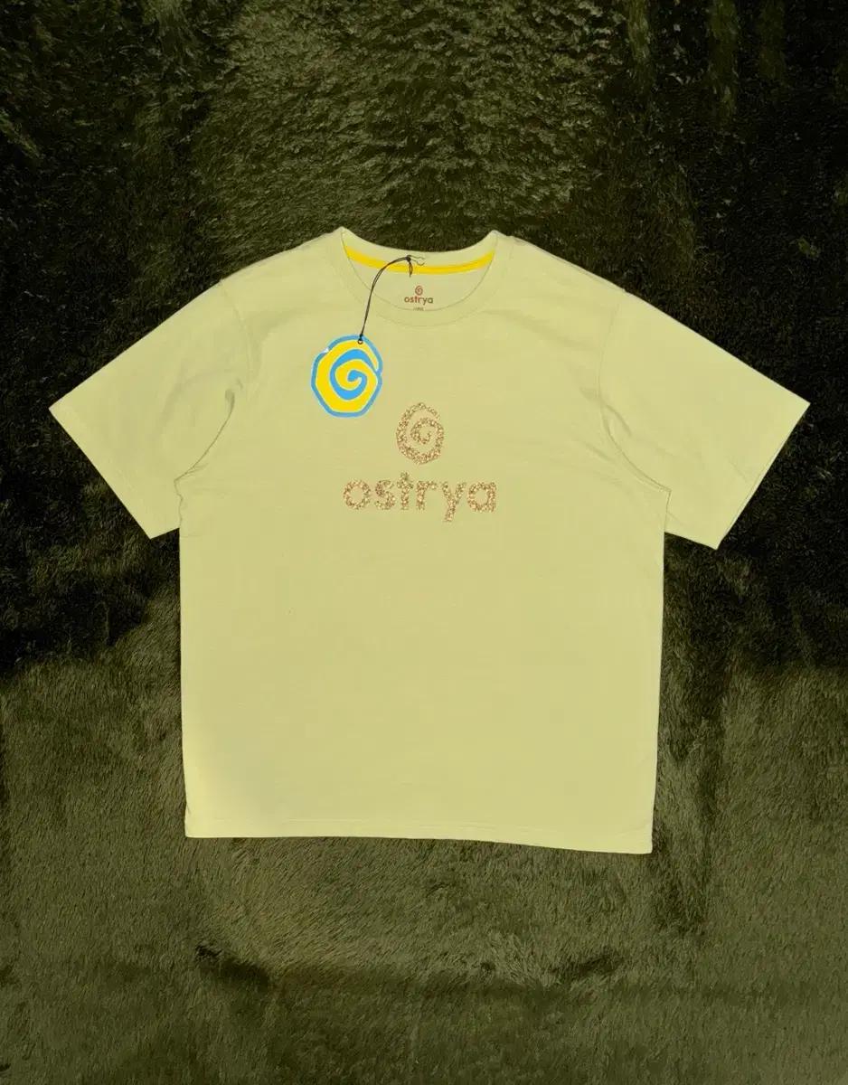 [L] OSTRYA 오스트리야 스월 로고 5050 티셔츠 라임