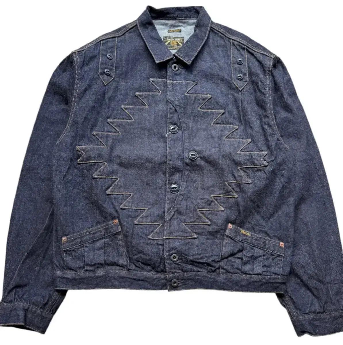 캐피탈 12온즈 데님 산토 도밍고 썬더버드 자켓 인디고 44