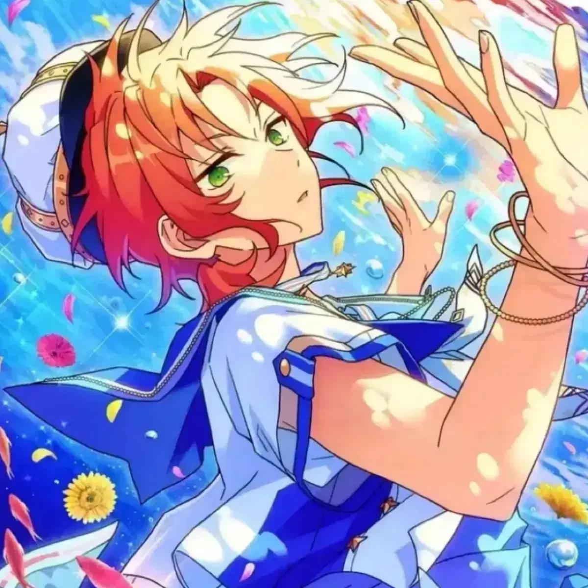 앙스타 츠키나가 레오 블루 필라멘트 비주얼 타올 1탄 양도 이타백 포스터