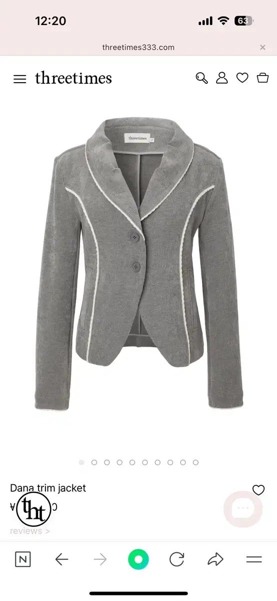 쓰리타임즈 Dana Trim Jacket M사이즈