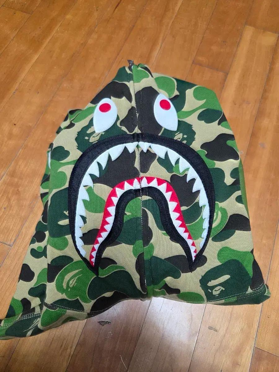 [L]베이프 ABC 카모 샤크후드 그린