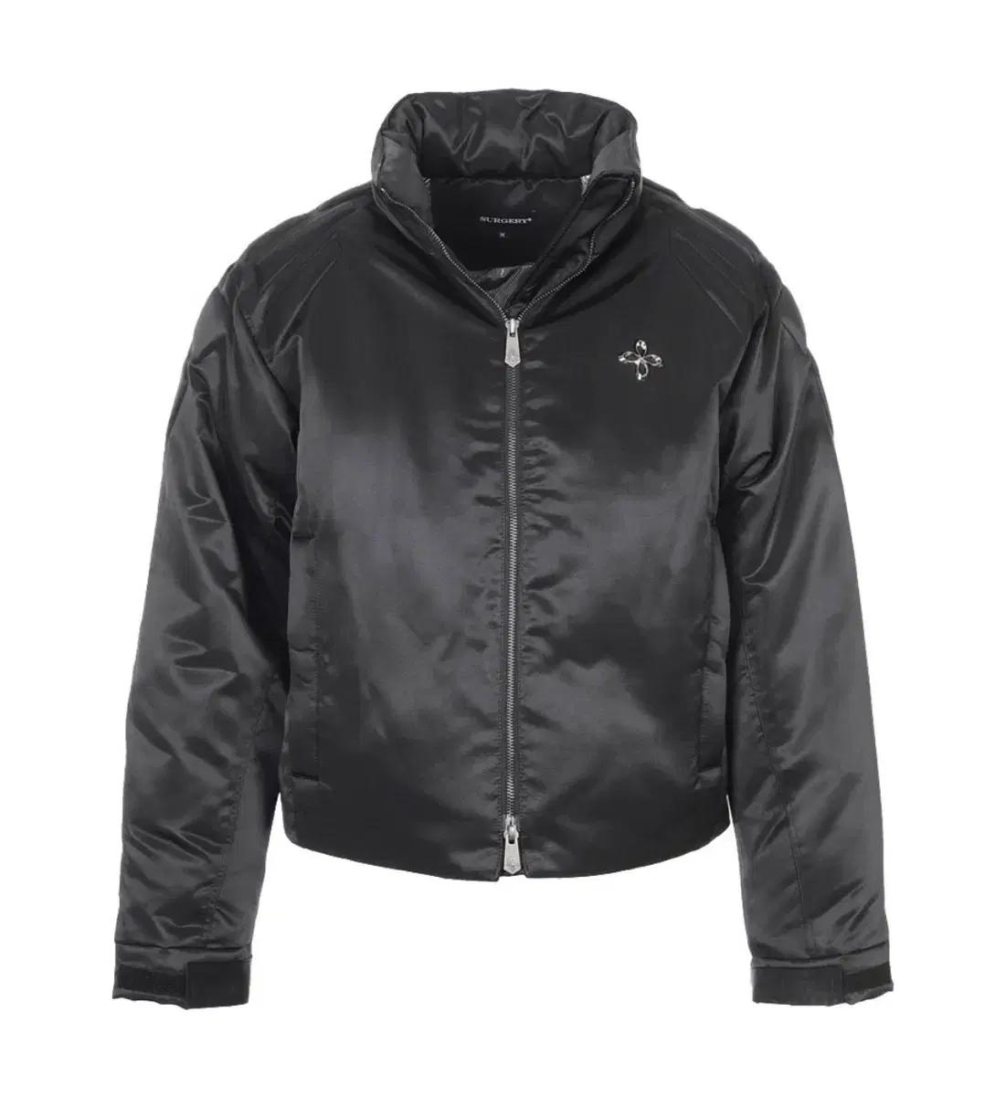 [SURGERY] 써저리 바이커 엠보싱 푸퍼 자켓 블랙