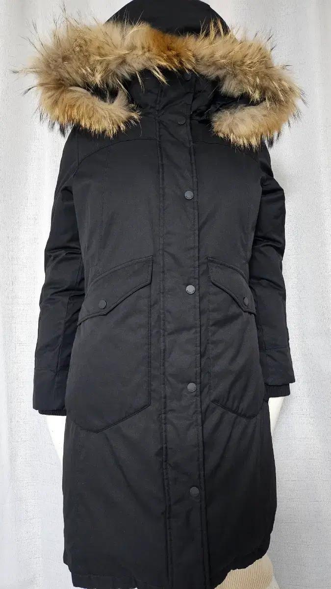 정품 BLACK YAK 오리솜 라쿤 롱패딩