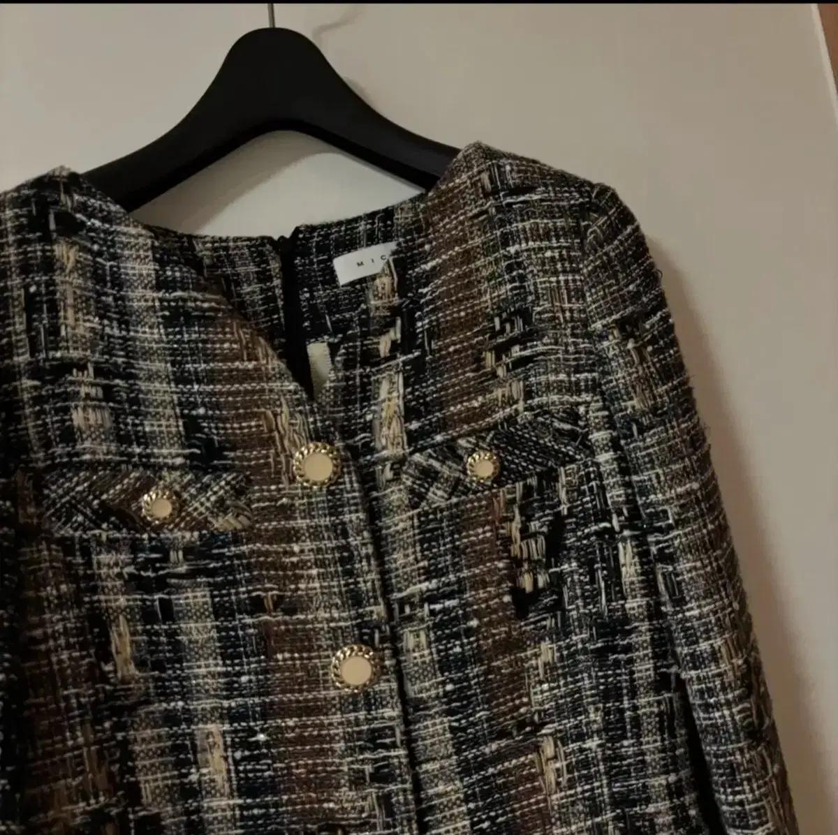 미샤 럭셔리 트위드 원피스 결혼식 하객룩 올드머니룩 경조사 MICHAA