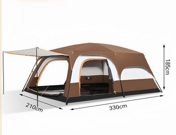 그늘막 텐트 방 두 개와 거실 한 개 캠핑 텐트 아웃도어 원터치 텐트