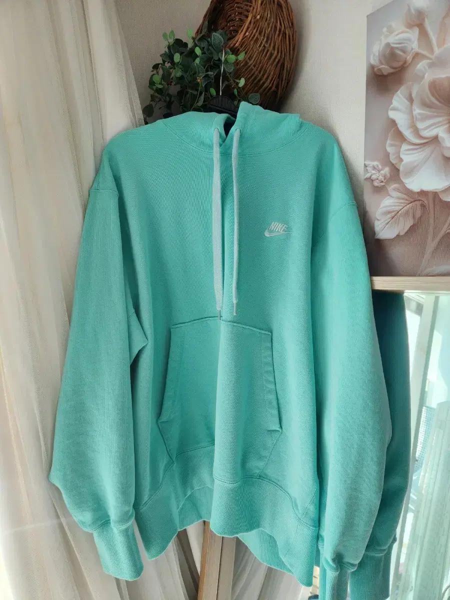 나이키 민트색 후드티 L(105)