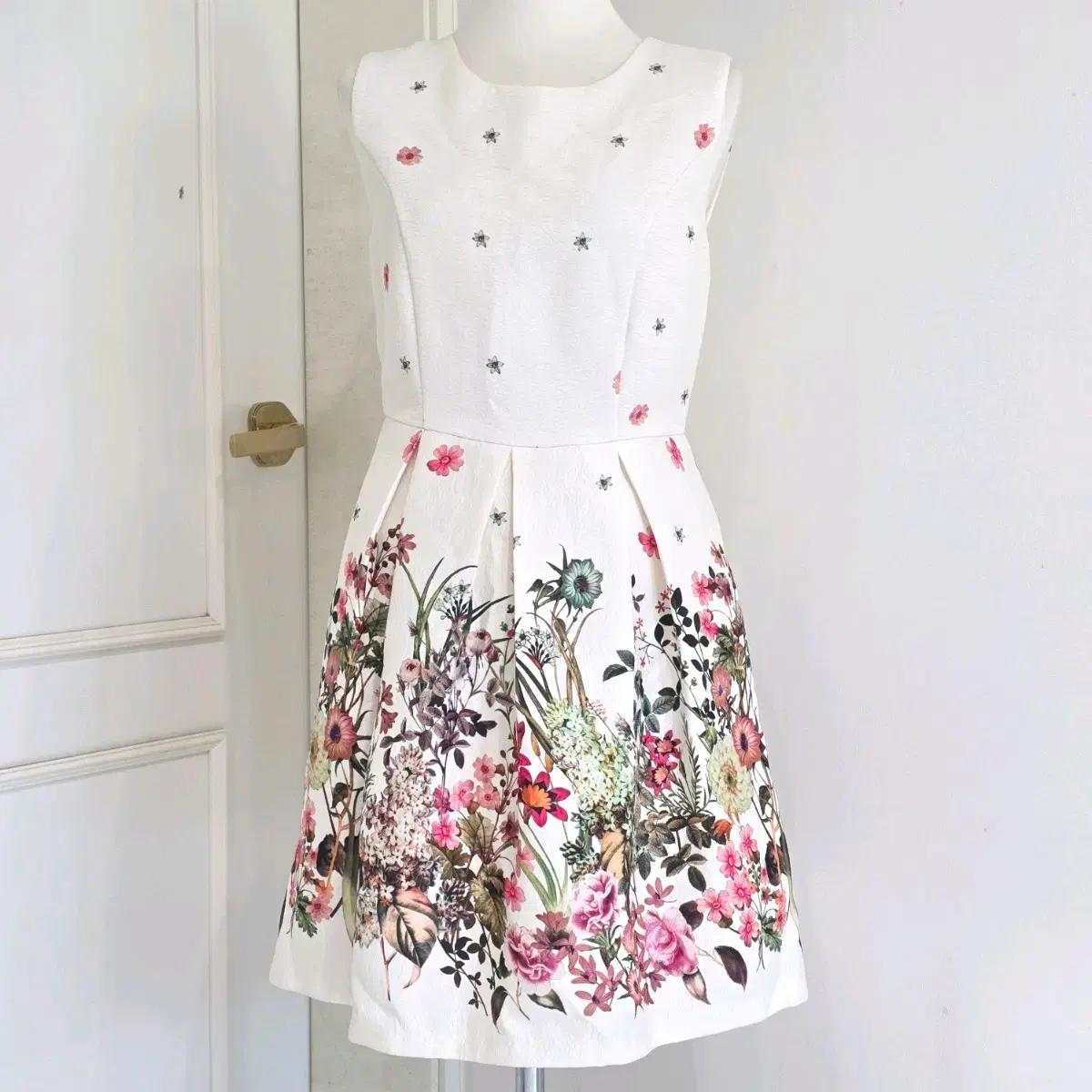 일본빈티지)로맨틱 히메갸루st 플로랄 민소매원피스