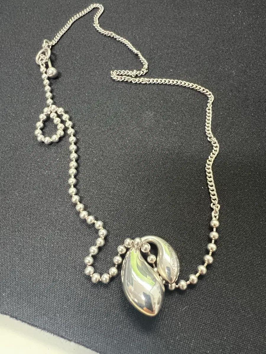 티파니앤코 엘사펠레티 더블리프 하트 목걸이 실버