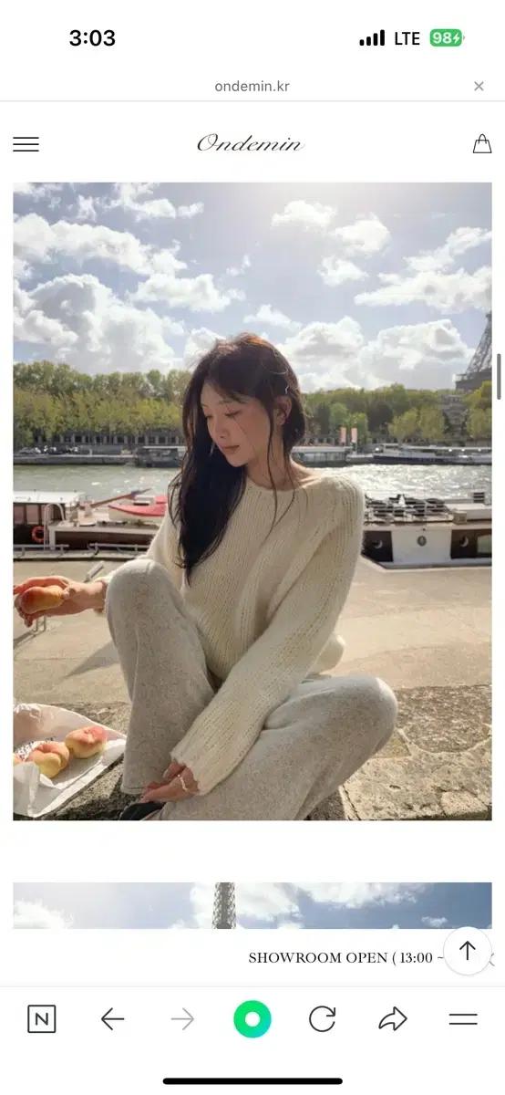 온드민 Airy Alpaca Hacci Knit 하찌니트 아이보리