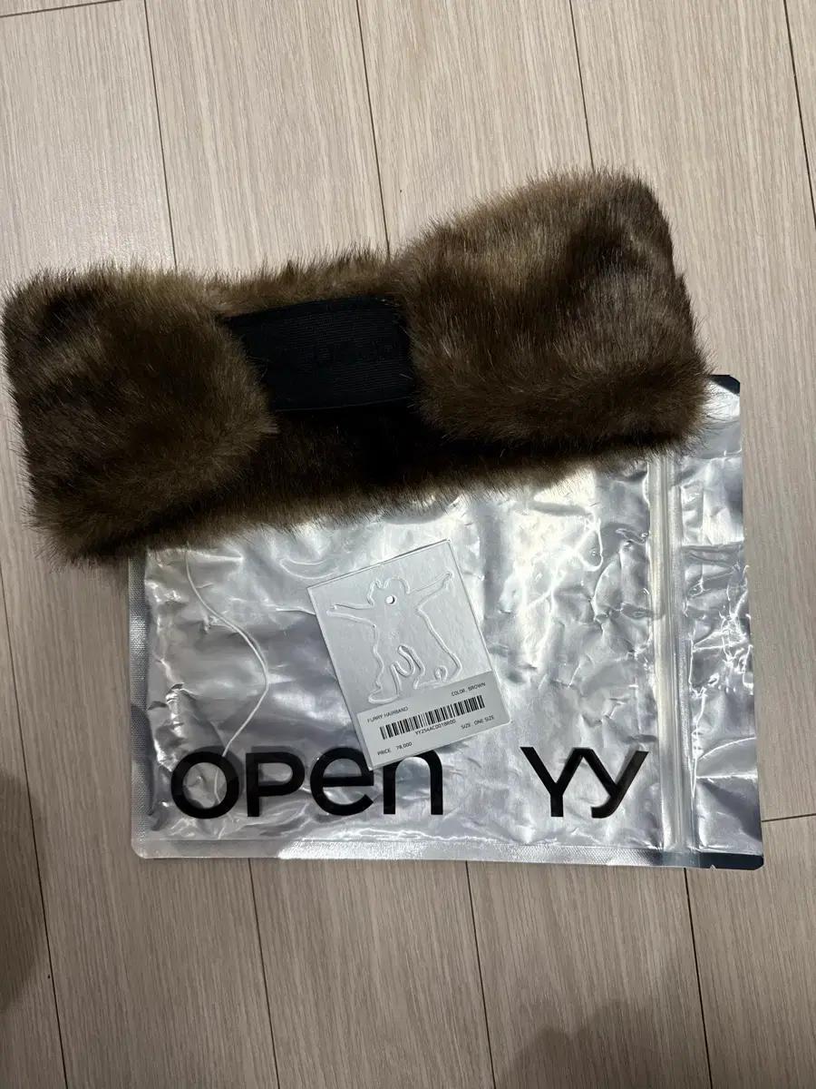 Open YY퍼 헤어밴드 브라운