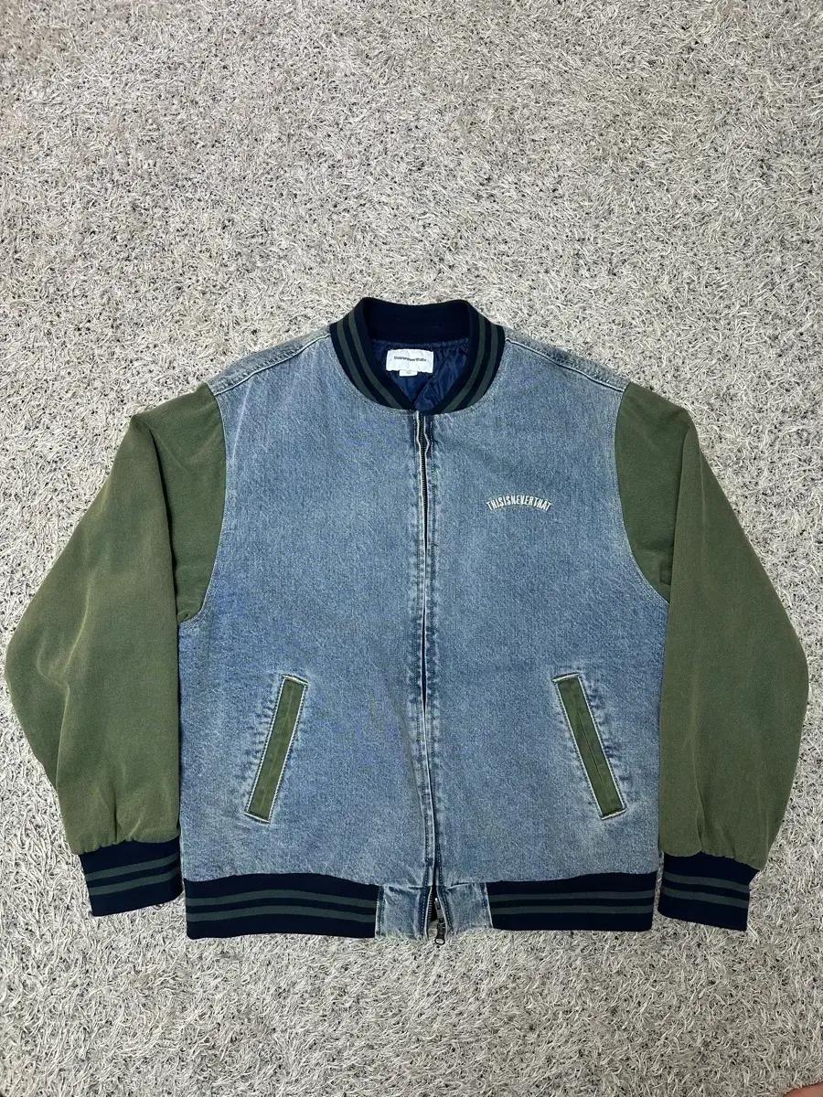 디스이즈네버댓 데님 바시티 자켓