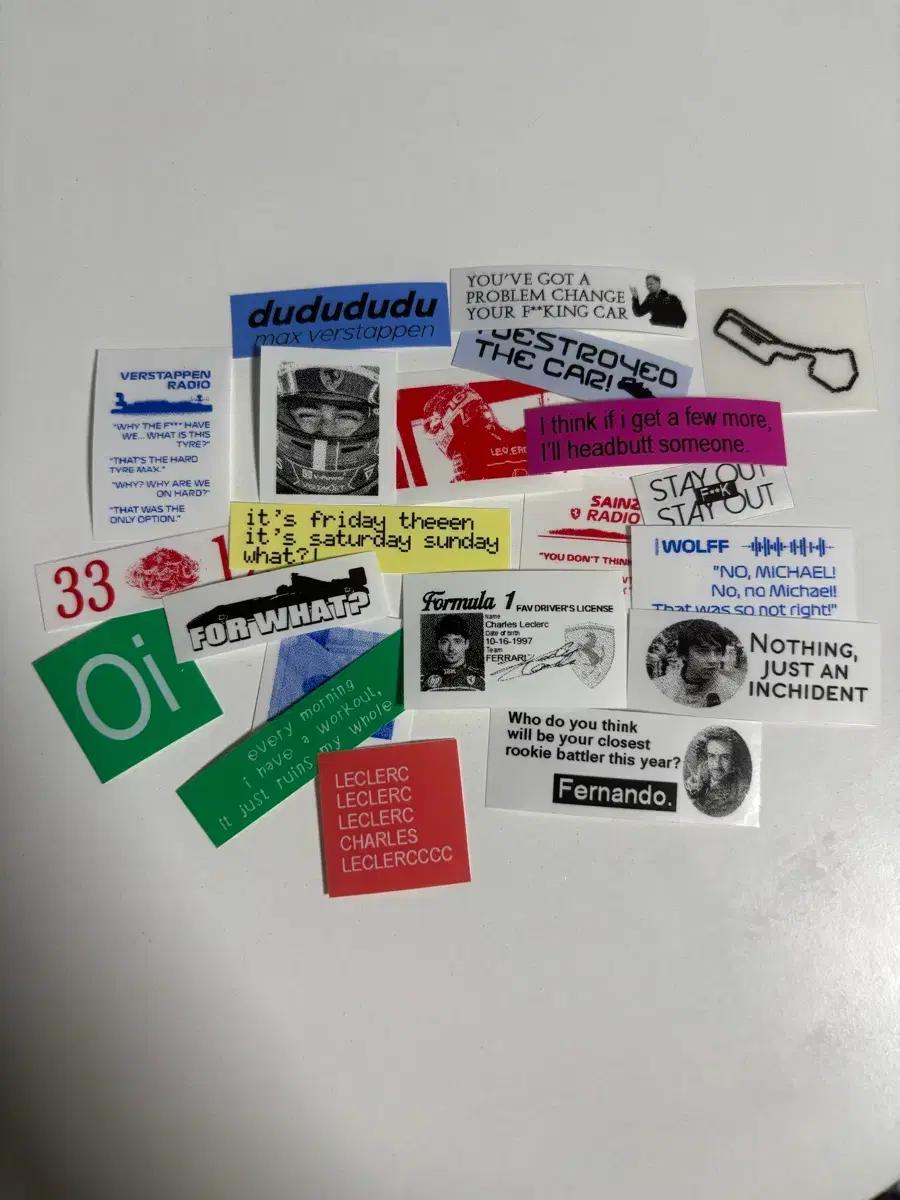 F1 f1 포뮬러 원 라벨 스티커 세트 르클레르