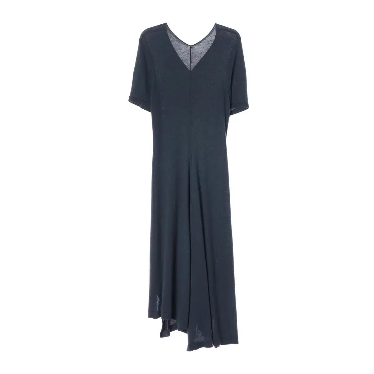 타임 캐시미어 브이넥 반팔 맥시 롱 원피스 드레스 S