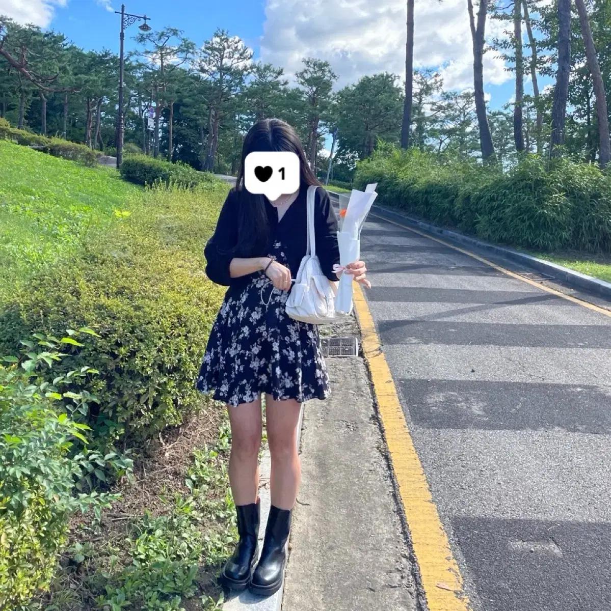 플라워 미니원피스/착샷있음/ 여름휴가룩추천