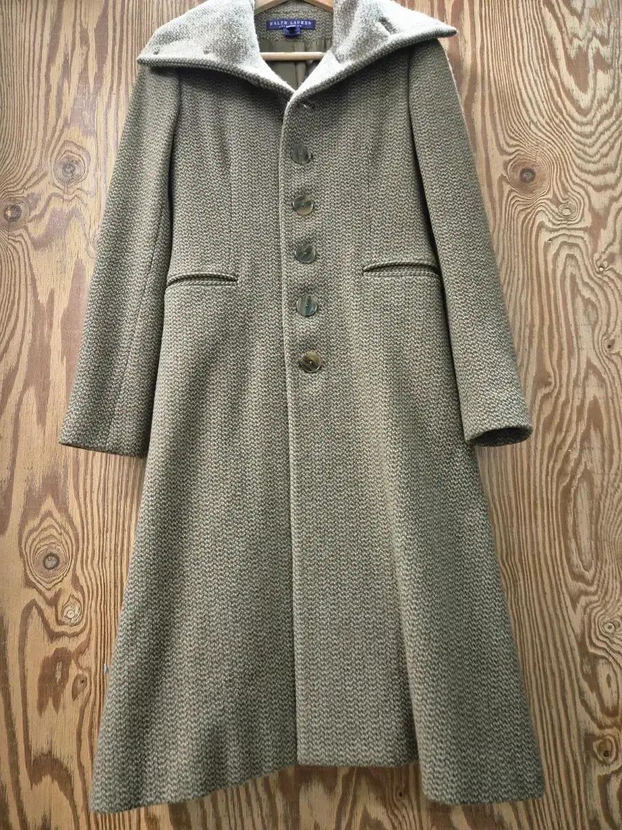 랄프로렌 퍼플라벨 헤링본 롱코트