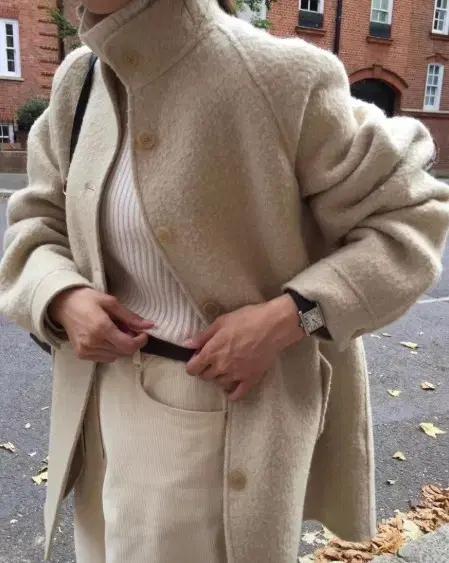 포근한 부클코트 울혼방