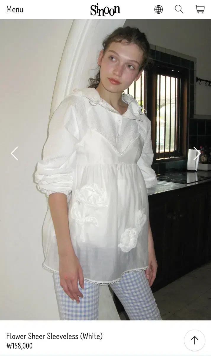 시눈 뷔스티에 슬리브리스 Flower Sheer Sleeveless