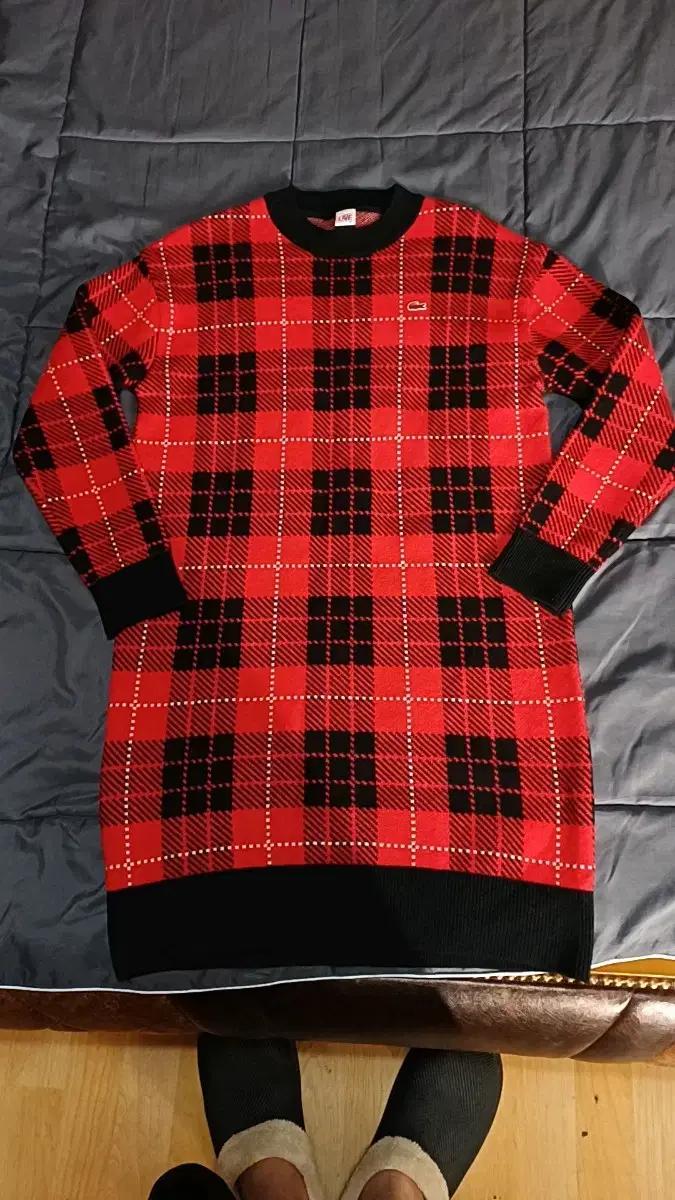 라코스테 오버핏 니트원피스 85 여성55 가슴49 기장89