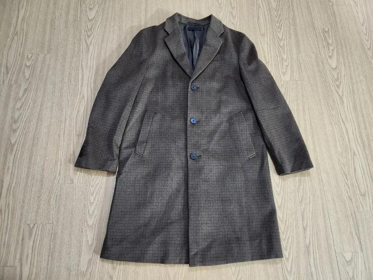 체크무늬 유니클로 캐시미어코트