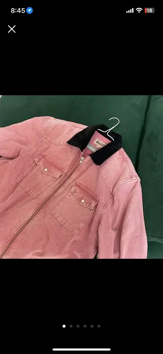 Stussy 스투시 워크기어 핑크 자켓 M