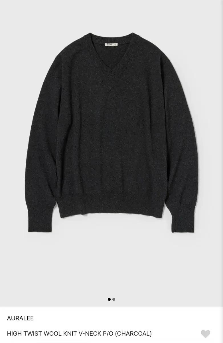 구매) 차콜 5사이즈/  하이 트위스트 울 니트 브이넥 풀오버 니트